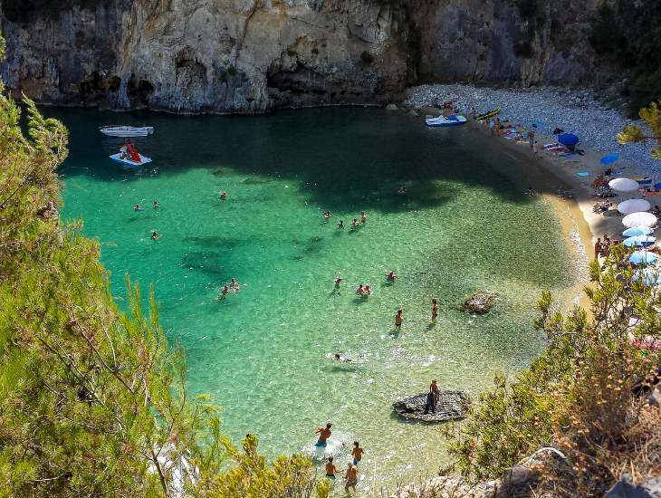 Spiaggia del Buondormire a Palinuro, Cilento.